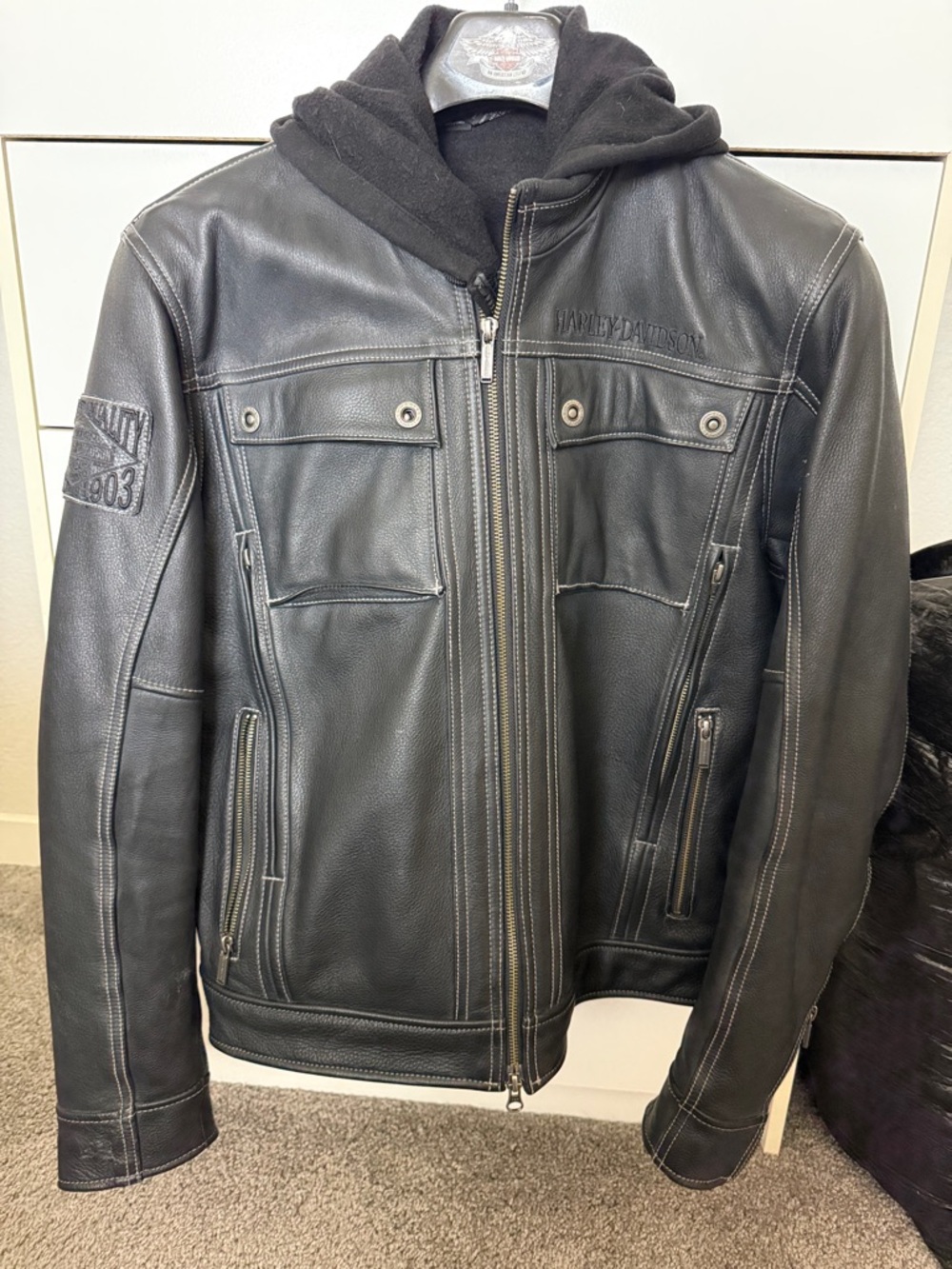 Men’s Harley Davidson Leather Jacket Size Medium